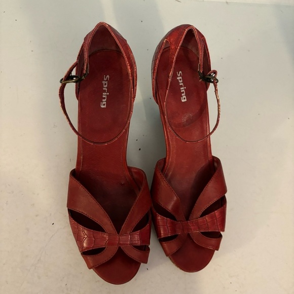 🛍️3/$30‎ Spring women’s red sandal espadrilles in size  39 - Picture 9 of 12